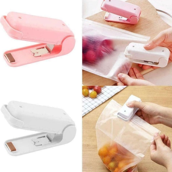 Mini Pink Portable Home Heat Bag Sealer, for Plastic Bags, Reseal Snack Bags - Picture 6 of 15